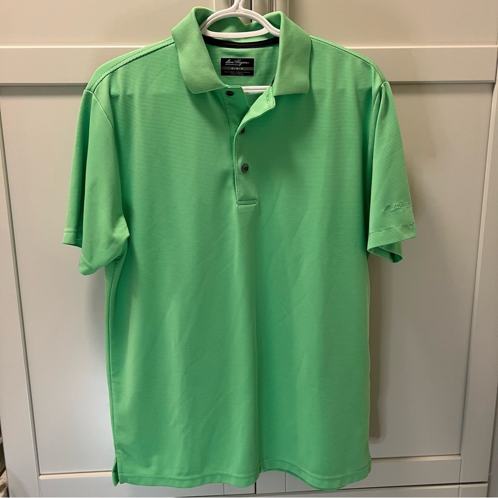 BEN HOGAN Vibrant Green Golf Polo Short Sleeved Shirt | Size Medium